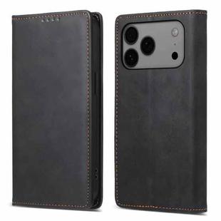 For iPhone 17 Pro Max Business Solid Color Magnetic RFID Leather Phone Case(Black)