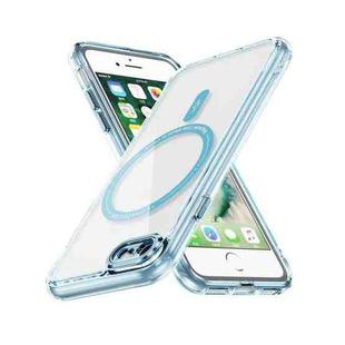 For iPhone 7 / 8 / SE 2022 Airbag Magsafe PC Hybrid TPU Phone Case(Clear Blue)