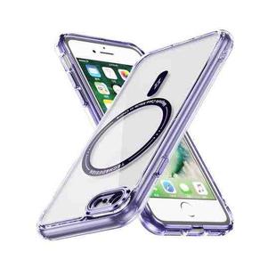 For iPhone 7 / 8 / SE 2022 Airbag Magsafe PC Hybrid TPU Phone Case(Clear Purple)