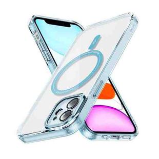 For iPhone 12 Airbag Magsafe PC Hybrid TPU Phone Case(Clear Blue)