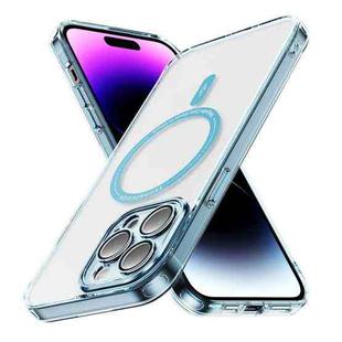For iPhone 11 Pro Airbag Magsafe PC Hybrid TPU Phone Case(Clear Blue)
