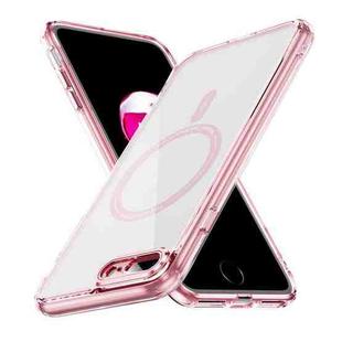 For iPhone 7 Plus / 8 Plus Airbag Magsafe PC Hybrid TPU Phone Case(Clear Pink)