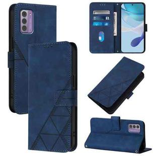 For Nokia G42 / G310 5G Crossbody 3D Embossed Flip Leather Phone Case(Blue)