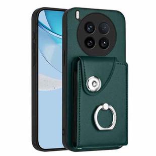 For vivo X200 Ultra Organ Card Bag Ring Holder Phone Case(Green)