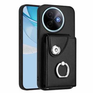 For vivo Y39 5G / Y300i Organ Card Bag Ring Holder Phone Case(Black)