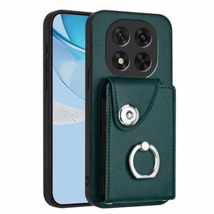 For Redmi Note 14 Pro 5G Global Organ Card Bag Ring Holder Phone Case(Green)