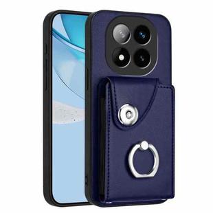 For Redmi Note 14 Pro+ 5G Global Organ Card Bag Ring Holder Phone Case(Blue)