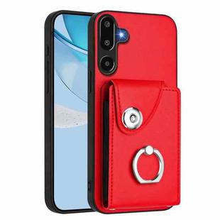 For Samsung Galaxy M16 5G / F16 5G Organ Card Bag Ring Holder Phone Case(Red)