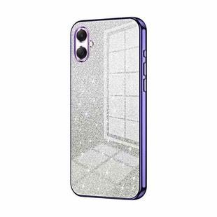 For Samsung Galaxy A07 Gradient Glitter Powder Electroplated Phone Case(Purple)