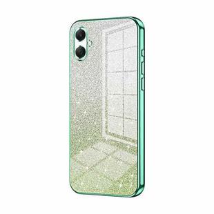 For Samsung Galaxy A07 Gradient Glitter Powder Electroplated Phone Case(Green)