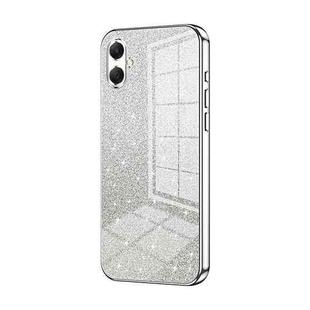 For Samsung Galaxy A07 Gradient Glitter Powder Electroplated Phone Case(Silver)