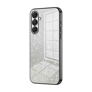 For Samsung Galaxy A17 Gradient Glitter Powder Electroplated Phone Case(Black)
