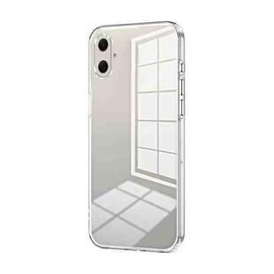 For Samsung Galaxy A07 Transparent Plating Fine Hole Phone Case(Transparent)