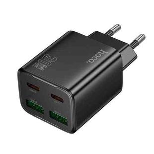 hoco N55 Fundador 4-port PD20W Type-Cx2, USBx2 Charger, EU Plug(Black)