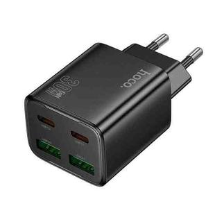 hoco N56 Fundador 4-port PD30W Type-Cx2, USBx2 Charger, EU Plug(Black)