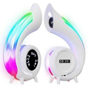 G69 Pro LED Lyrics Screen RGB Colorful Desktop Bluetooth Speaker(White)