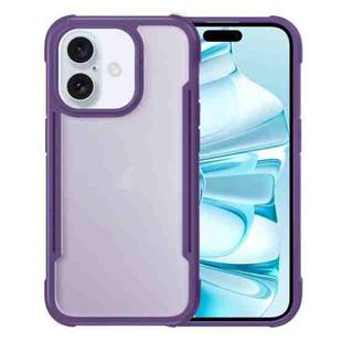 For iPhone 16 Skin Feel Frosted PC Hybrid TPU Phone Case(Purple)