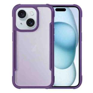 For iPhone 15 Skin Feel Frosted PC Hybrid TPU Phone Case(Purple)