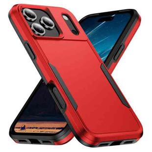 For iPhone 17 Pro Pioneer Armor Heavy Duty PC + TPU Phone Case(Red+Black)