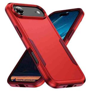 For iPhone 17 Air Pioneer Armor Heavy Duty PC + TPU Phone Case(Red+Rose Red)