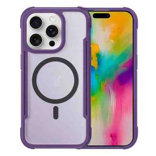 For iPhone 16 Pro Skin Feel Frosted MagSafe Magnetic PC Hybrid TPU Phone Case(Purple)