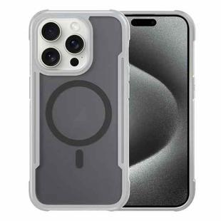 For iPhone 15 Pro Skin Feel Frosted MagSafe Magnetic PC Hybrid TPU Phone Case(Grey)