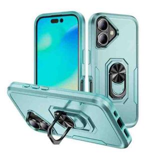For iPhone 17 Pioneer Armor Heavy Duty PC + TPU Phone Case with Holder(Green)