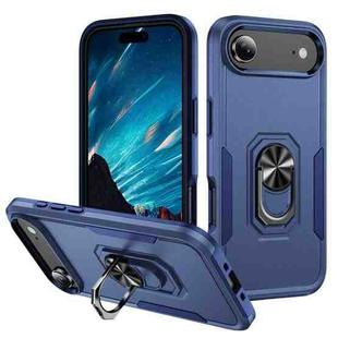 For iPhone 17 Air Pioneer Armor Heavy Duty PC + TPU Phone Case with Holder(Blue)