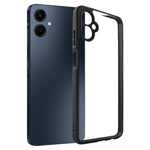 For Samsung Galaxy A06 5G Frosted TPU + Transparent PC Phone Case(Black)