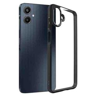 For Samsung Galaxy A07 4G Frosted TPU + Transparent PC Phone Case(Black)