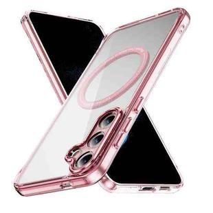 For Samsung Galaxy S24 5G Airbag Magsafe PC Hybrid TPU Phone Case(Clear Pink)