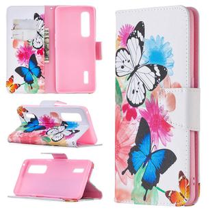 For OPPO Find X2 Pro Colored Drawing Pattern Horizontal Flip Leather Case with Holder & Card Slots & Wallet(Butterflies)