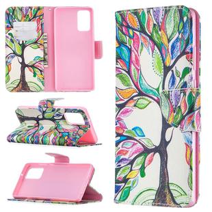 For Samsung Galaxy Note 20 Colored Drawing Pattern Horizontal Flip Leather Case with Holder & Card Slots & Wallet(Tree of Life)