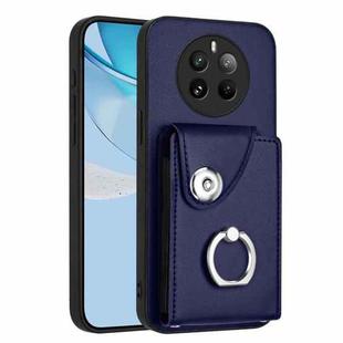 For Realme 12 Pro / 12 Pro+ Organ Card Bag Ring Holder Phone Case(Blue)