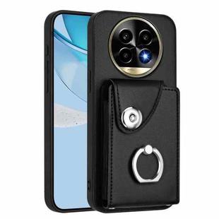 For Realme 13 Pro / 13 Pro+ 5G Organ Card Bag Ring Holder Phone Case(Black)