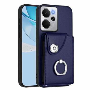 For Realme 14 / P3 5G / Neo7x Organ Card Bag Ring Holder Phone Case(Blue)