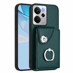 For Realme 14 / P3 5G / Neo7x Organ Card Bag Ring Holder Phone Case(Green)