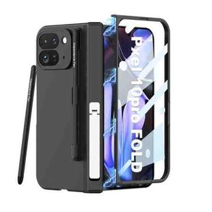 For Google Pixel 10 Pro Fold GKK Integrated Magnetic Full Coverage Flip Phone Case, Included Pen(Black)