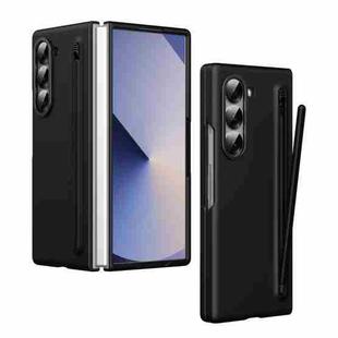 For Samsung Galaxy Z Fold6 Skin Feel Foldable Shockproof Phone Case with Capacitive Stylus(Black)