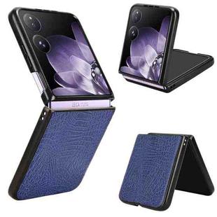 For Xiaomi Mix Flip Crocodile Texture Back Cover Phone Case(Blue)