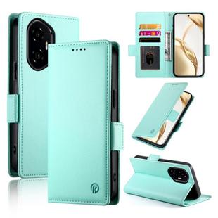 For Honor 300 Pro / 300 Ultra Side Buckle Magnetic Frosted Leather Phone Case(Mint Green)