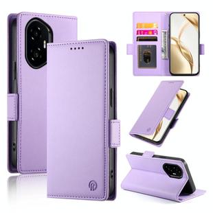 For Honor 300 Pro / 300 Ultra Side Buckle Magnetic Frosted Leather Phone Case(Purple)