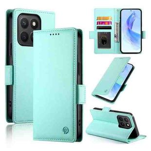 For Honor X8c 4G Side Buckle Magnetic Frosted Leather Phone Case(Mint Green)