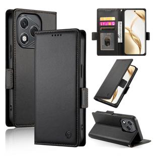 For Honor 400 Lite Side Buckle Magnetic Frosted Leather Phone Case(Black)