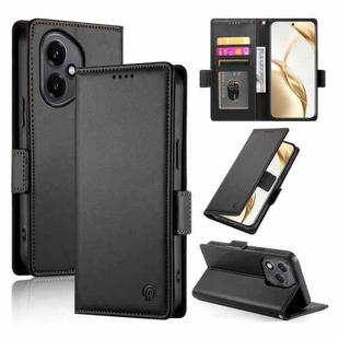 For Honor 400 Global 156.5mm Side Buckle Magnetic Frosted Leather Phone Case(Black)