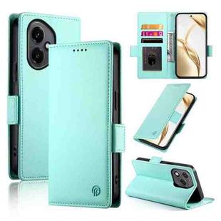 For Honor 400 Global 156.5mm Side Buckle Magnetic Frosted Leather Phone Case(Mint Green)