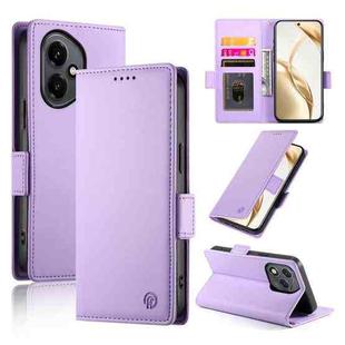 For Honor 400 Global 156.5mm Side Buckle Magnetic Frosted Leather Phone Case(Purple)
