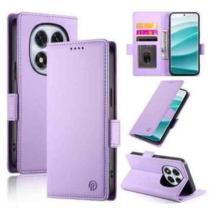 For Redmi Note 14 Pro 4G Side Buckle Magnetic Frosted Leather Phone Case(Purple)
