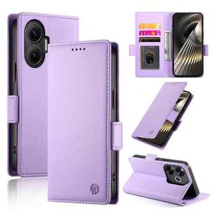 For Redmi  Turbo 4 Pro / Xiaomi Poco F7 Side Buckle Magnetic Frosted Leather Phone Case(Purple)