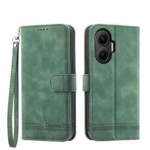 For Redmi Turbo 4 Pro / Xiaomi Poco F7 Dierfeng Dream Line TPU Hybrid PU Leather Phone Case(Green)